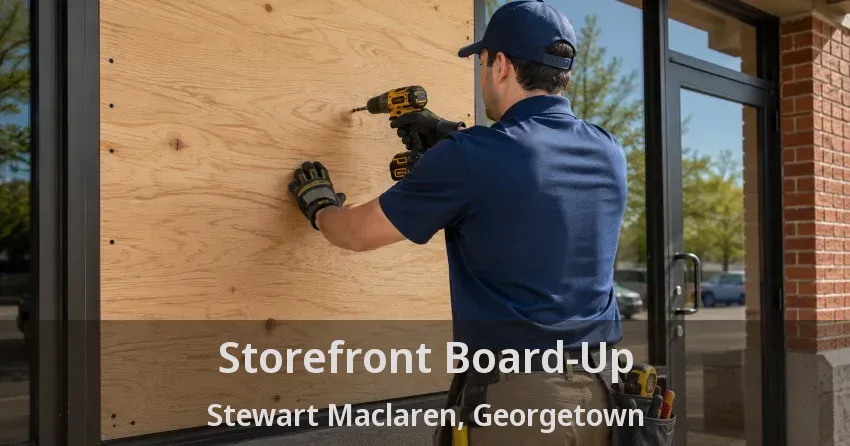 Storefront Board-Up Stewart Maclaren, Georgetown - ON