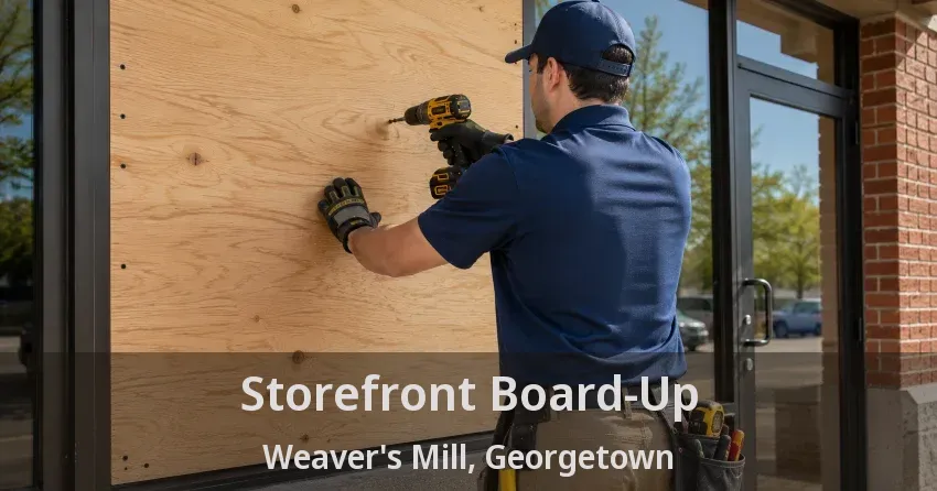 Storefront Board-Up Weaver's Mill, Georgetown - ON