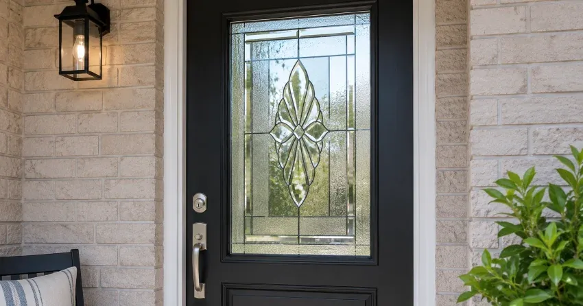 technician replacing a cracked decorative glass panel in Mansewood, Georgetown