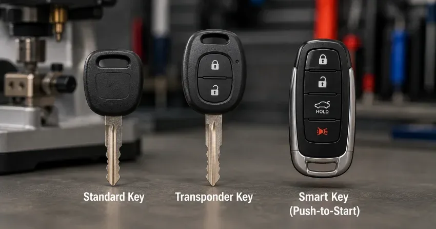 technician cutting a transponder ignition key in Georgetown