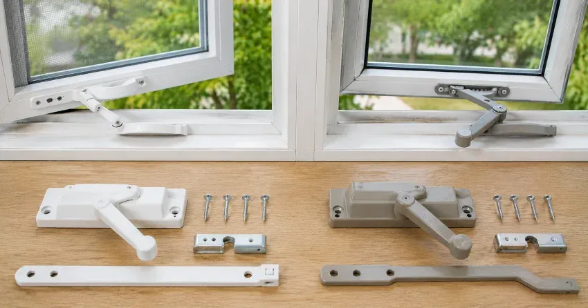 new casement window crank operator installed in Georgetown home